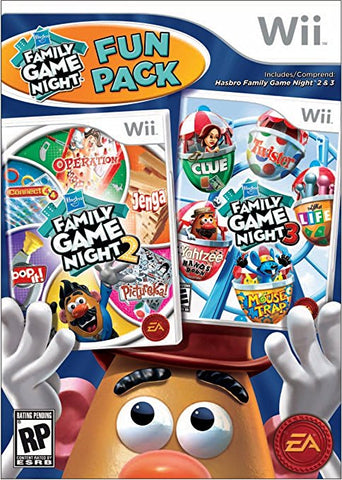 Hasbro Family Game Night Fun Pack Wii Used