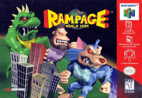 Rampage World Tour N64 Used Cartridge Only