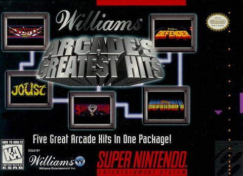 Williams Arcades Greatest Hits SNES Used Cartridge Only