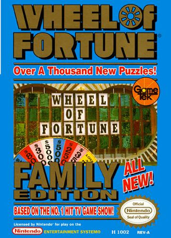 Wheel of Fortune Family Edition NES Used Cartridge Only