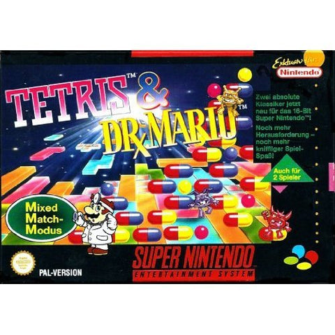 Tetris & Dr. Mario SNES Used Cartridge Only