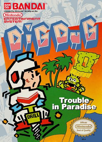 Dig Dug 2 Trouble in Paradise NES Used Cartridge Only