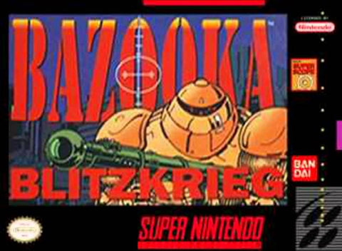 Bazooka Blitzkrieg Super Scope Required SNES Used Cartridge Only