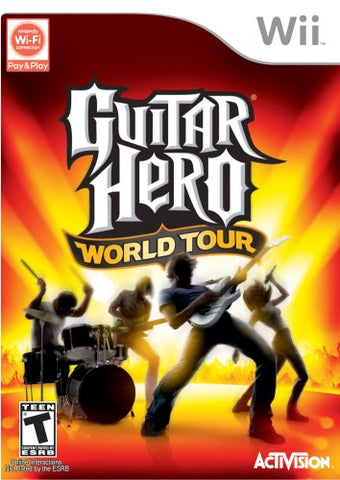 Guitar Hero World Tour Game Only Instruments Required Wii Used