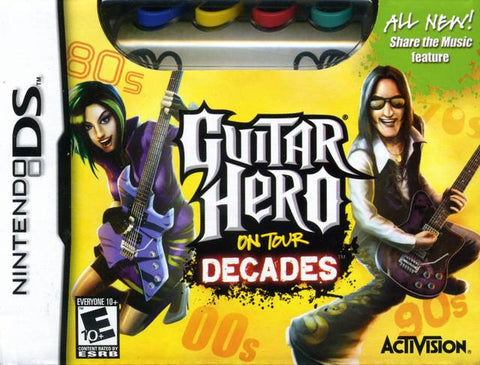 Guitar Hero Decades Bundle Game & DS Guitar DS Used