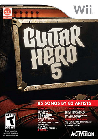 Guitar Hero 5 Game Only Instruments Required Wii Used