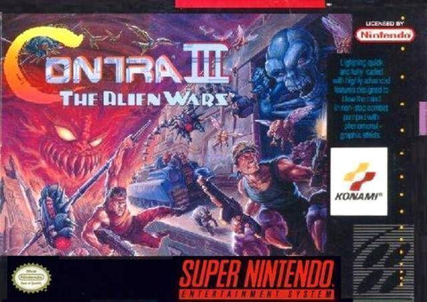 Contra III The Alien Wars SNES Used Cartridge Only