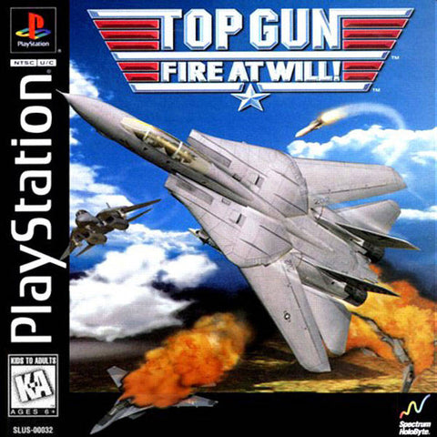 Top Gun Fire At Will Jewel Case PS1 Used