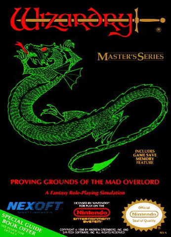 Wizardry Proving Grounds of the Mad Overlord NES Used Cartridge Only