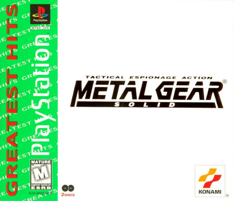 Metal Gear Solid Greatest Hits With Manual PS1 Used