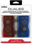 Switch Controller Wireless Nyko Dualies Red Blue Set New