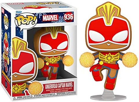 Funko Pop Marvel Holiday Gingerbread Captain Marvel New