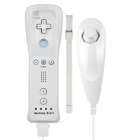 Wii Controller Wiimote Plus With Nunchuck Combo Generic White New