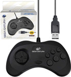 Sega Saturn Wired Controller RetroBit Black New