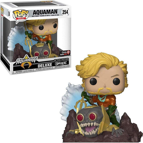 Funko Pop DC Heroes Aquaman Deluxe Box Has Some Wear New