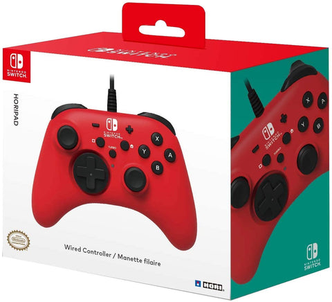 Switch Controller Wired Horipad Red New