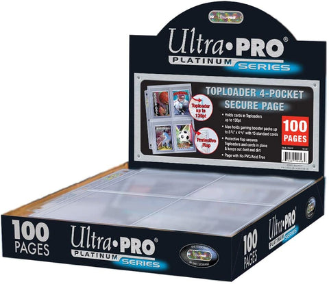 4 Pocket Pages Ultra Pro Platinum Series Top Loader Pages