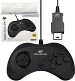 Saturn Wired Controller RetroBit Sega Black New