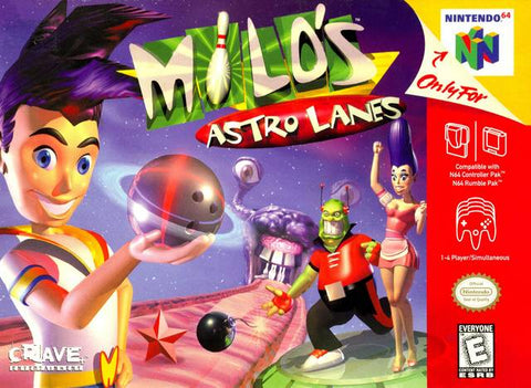 Milos Astro Lanes N64 Used Cartridge Only