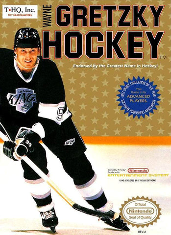 Wayne Gretzky Hockey Black Jersey Cover NES Used Cartridge Only