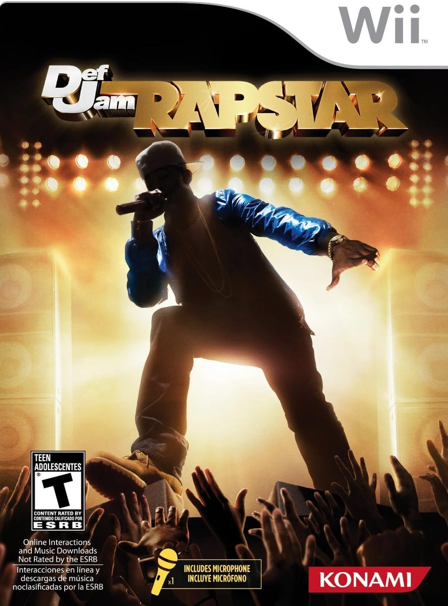 Def Jam Rap Star Bundle With Microphone (minor sun fading) Wii New ...