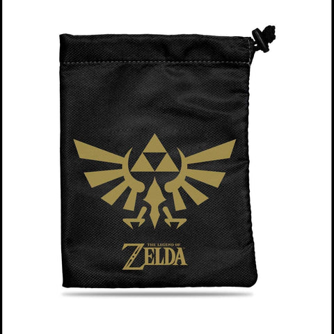 Dice Bag Legend of Zelda Black & Gold New