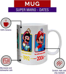 Super Mario Through The Decades Ceramic Mug New