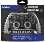 PS4 Controller Wired Nyko Air Glow Black New