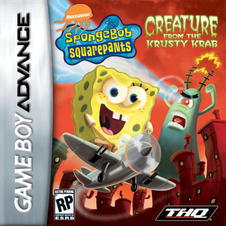 Spongebob Squarepants Creature From The Krusty Krab Gameboy Advance Used Cartridge Only
