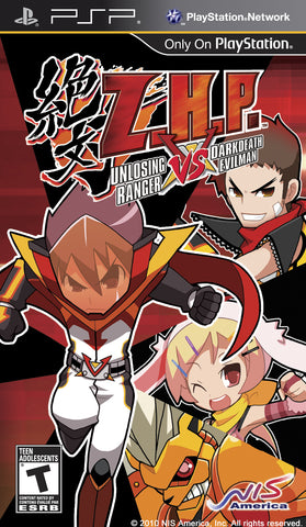 ZHP Unlosing Ranger VS Darkdeath Evilman PSP Disc Only Used