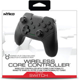 Switch Controller Wireless Nyko Core Controller  Black with Turbo Function New