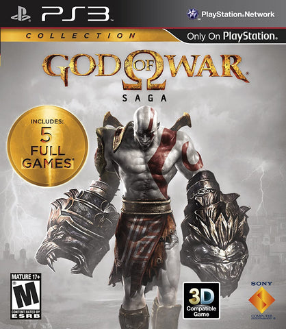 God Of War Saga (1, 2 and 3 on Disc, DLC is Expired) PS3 Used