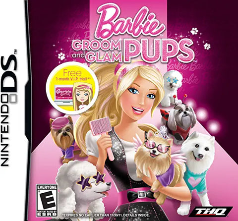 Barbie Groom & Glam Pups DS Used