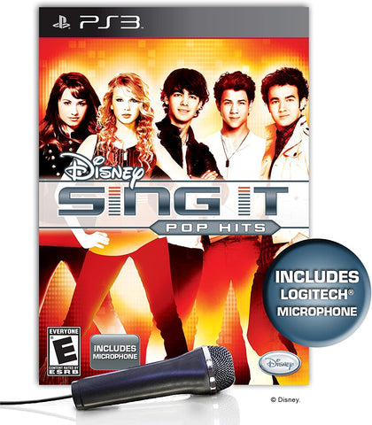 Disney Sing It Pop Hits Bundle Game & USB Mic PS3 Used