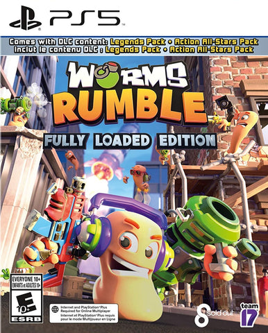 Worms Rumble Fully Loaded Edition Internet & Playstation Plus Required PS5 Used