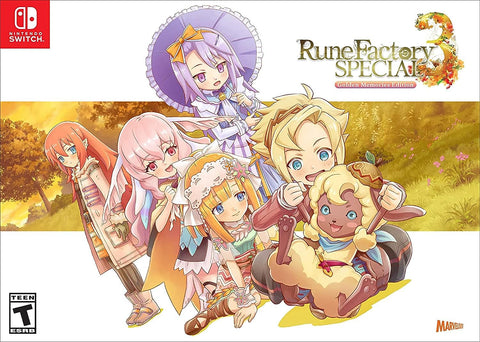 Rune Factory 3 Special Golden Memories Limited Edition Switch New