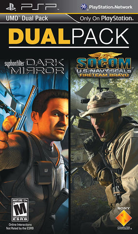 Syphon Filter Dark Mirror & Socom Fireteam Bravo Dual Pack PSP New