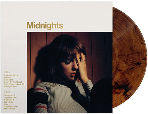 Taylor Swift - Midnights (Mahogany Marbled) Vinyl New