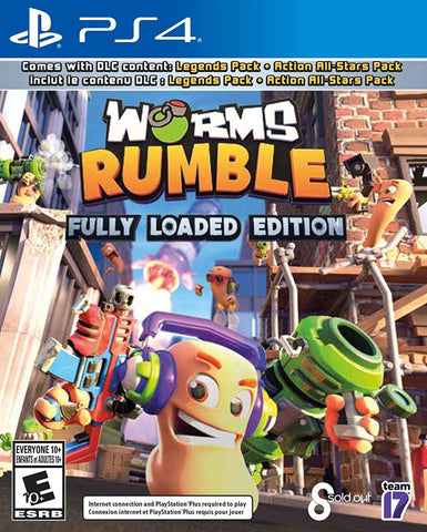 Worms Rumble Fully Loaded Edition Internet & Playstation Plus Required PS4 Used