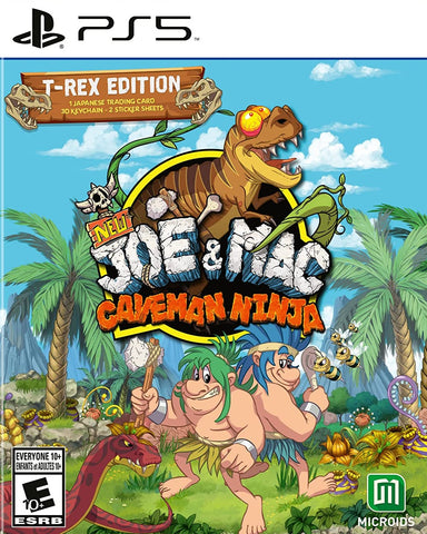 New Joe & Mac Caveman Ninja T-Rex Edition PS5 New