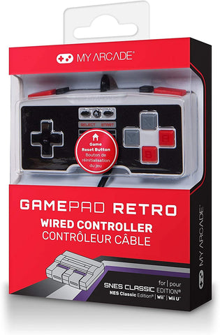 Gamepad Retro Wired Nes Controller For Nes/Snes/Wii/Wiiu New
