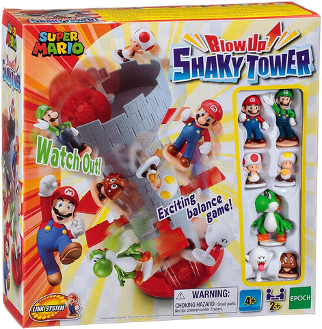 Super Mario Blow Up Shaky Tower Balance Game Set New