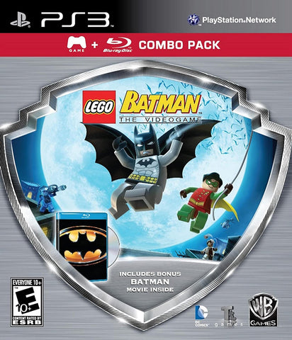 Lego Batman With Batman Blu Ray Movie Combo Pack PS3 Used