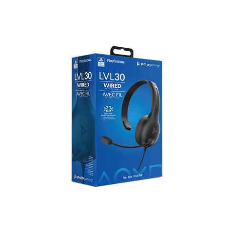 PS4 Headset Wired PDP LVL 30 Chat Black New