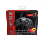 Genesis Controller 6 Button Wireless RetroBit Sega Black New