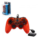 PS2 Controller Wired Ttx Red Transparent New