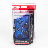 PS3 Controller Wired USB Ttx Blue Transparent New