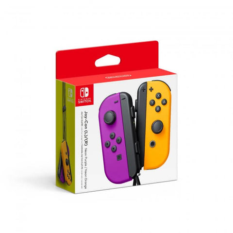 Switch Controller Wireless Nintendo Joy-Con L R Neon Purple Neon Orange Set New