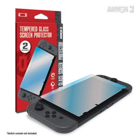 Switch Screen Proctector Tempered Glass 2 Pack Armor3 New