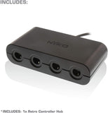 Switch Gamecube Controller Adapter 4 Ports Nyko New